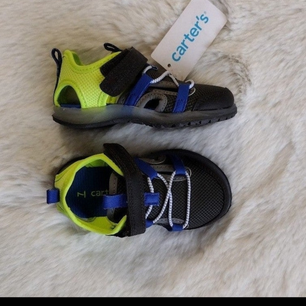 New with tags, Carter's gray/blue toddler Shoes